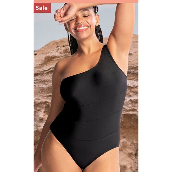 Brand New Shapermint Essentials Women's 2XL Black One Piece Control Swimsuit - Picture 1 of 12